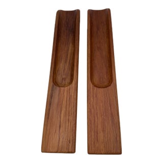 1950s Mid-Century Modern Danish Dansk Teak Salad Servers Tongs by Jens Quistgaard - 2pcs For Sale