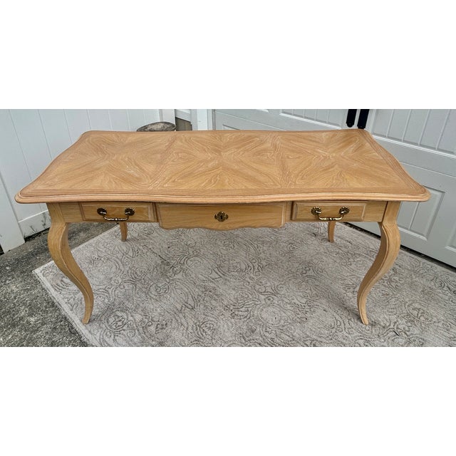 Vtg. National Mt.Airy Country French Style Three Drawer Desk/Writing Table For Sale - Image 15 of 15
