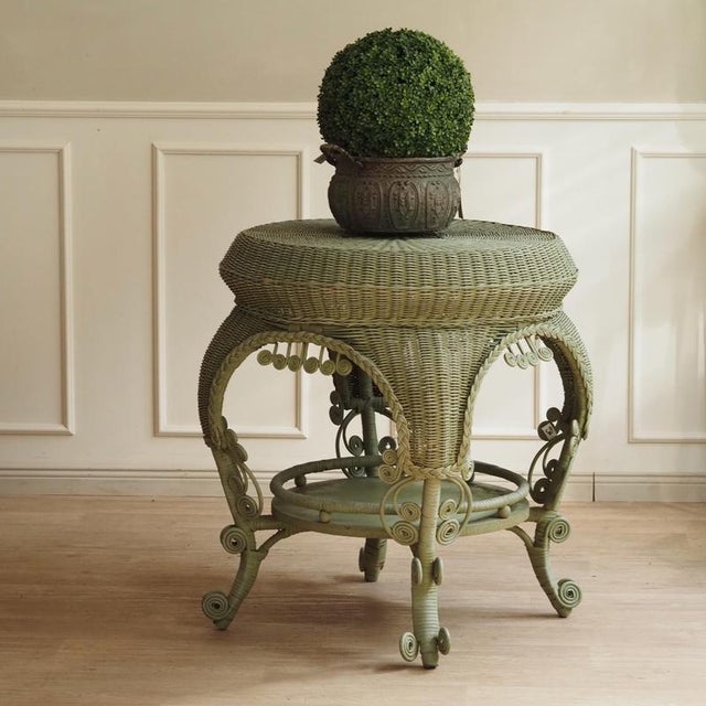 Victorian Rattan Side Table, 1900s For Sale - Image 6 of 8