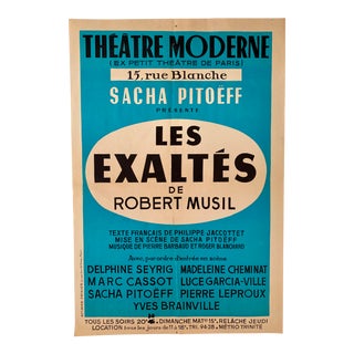 1960’s French Theatre Moderne - Les Exaltes Poster For Sale