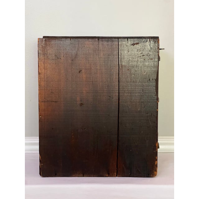 Wood Arts and Crafts Period Small Oak Chest of Three Drawers, Handcrafted, C. 1910 For Sale - Image 7 of 12