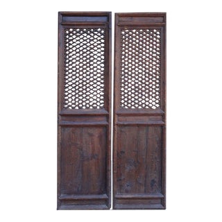 Chinese Geometic Wall Panels - Pair For Sale