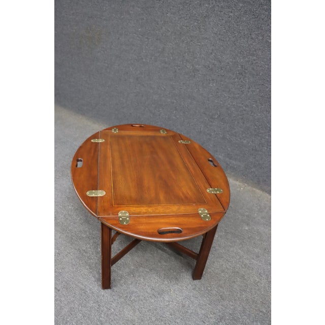 Henkel Harris Genuine Mahogany Butler’s Tray Coffee Table For Sale - Image 11 of 16