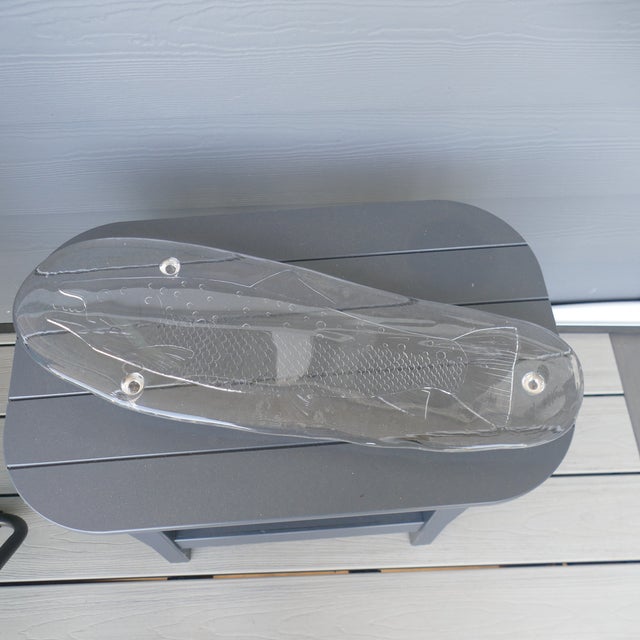 Vintage Pukeberg Swedish Glass Fish Platter Serving Tray Scandinavian Art Glass For Sale - Image 10 of 16