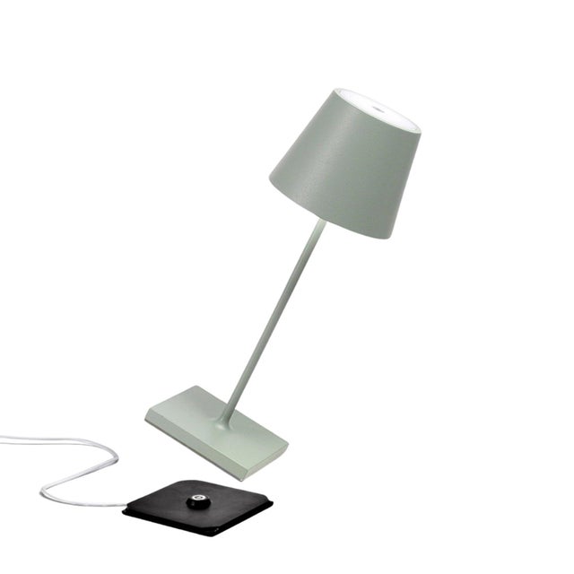 Modern Zafferano Poldina Pro Mini Cordless Lamp in Sage For Sale - Image 3 of 4