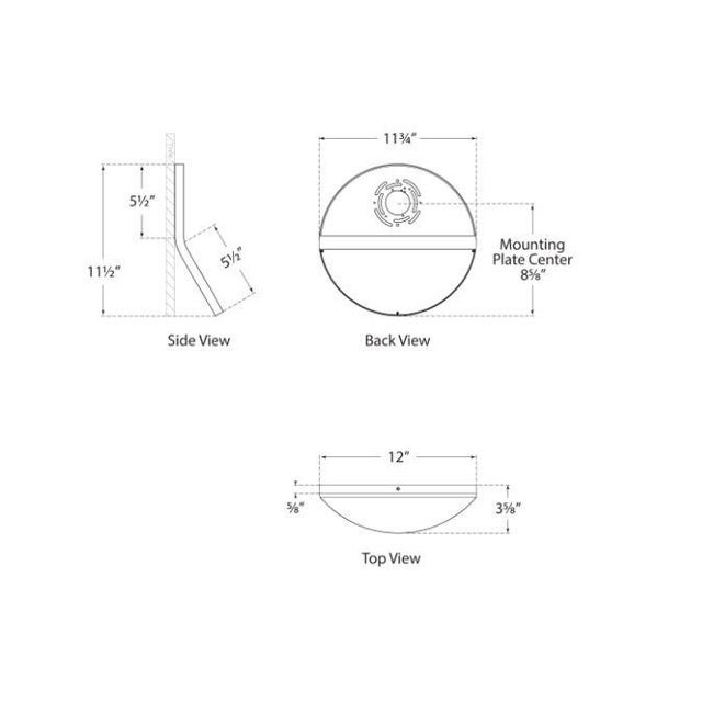 Modern Peter Bristol for Visual Comfort Signature Bend Large Round Light in Matte Black For Sale - Image 3 of 3