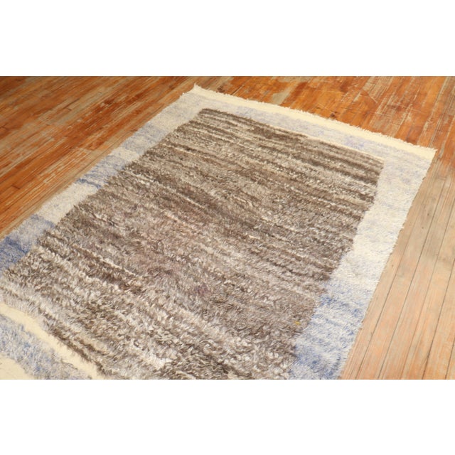 Vintage Turkish Tulu Carpet - 4'6" x 5'10" For Sale - Image 4 of 10