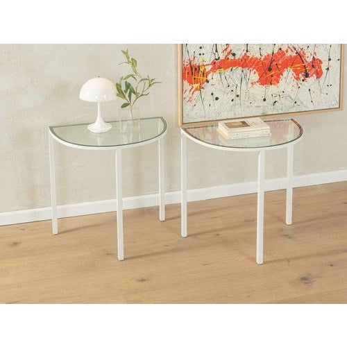 White Side Tables, 1980s, Set of 2 For Sale - Image 4 of 9