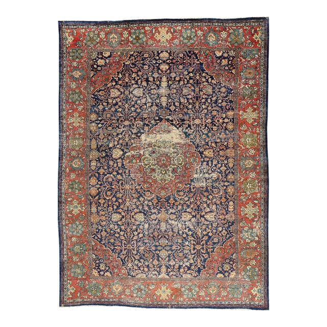 Late 19th Century Persian Sultanabad Rug, 13'11 X 19'02 For Sale