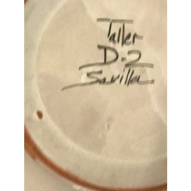 Green Italian Taller D-2 Savilla Majolica Cabinet Plates - a Pair For Sale - Image 8 of 9