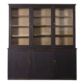 English Glazed Painted Bookcase With Adjustable Shelving - Circa 1880 For Sale