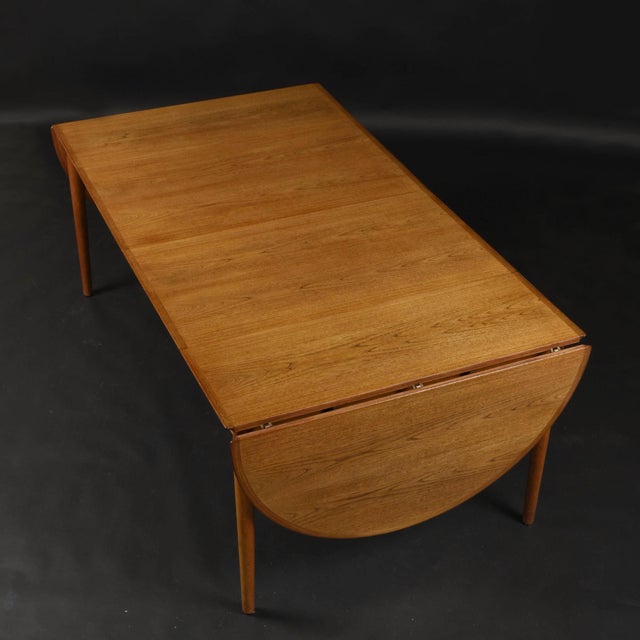 Arne Vodder for Sibast Model 227 Long Danish Teak Expanding Dining Table For Sale - Image 6 of 16
