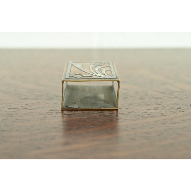 Early 20th Century Heintz Arts & Crafts Sterling Silver on Bronze Matchbox Holder For Sale - Image 5 of 8