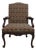 1980s Baker Furniture French Carved Leg Living Room Lounge Arm Club Chair B For Sale