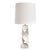 This elegant table lamp features hand-carved white marble that gracefully twists and intertwines, creating an airy,...