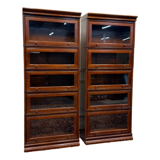 Classic Art Deco Bookcase Set from Globe Wernicke, Set of 2 For Sale