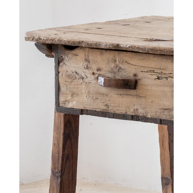 Rustic Spanish Trestle Table in Pine For Sale - Image 3 of 14