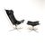 Mid-Century Modern Set of Vintage Chrome and Leather Falcon Chair and Ottoman by Sigurd Ressel for Vatne Møbler, 1960s, Set of 2 For Sale - Image 3 of 14