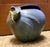Ephraim Faience 2006 Hand Made Art Pottery Green Turtle Blue Ceramic Vase For Sale - Image 12 of 15