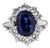 Late 20th Century 6.37 Carat Royal Blue Sapphire Ring, Size 5 For Sale
