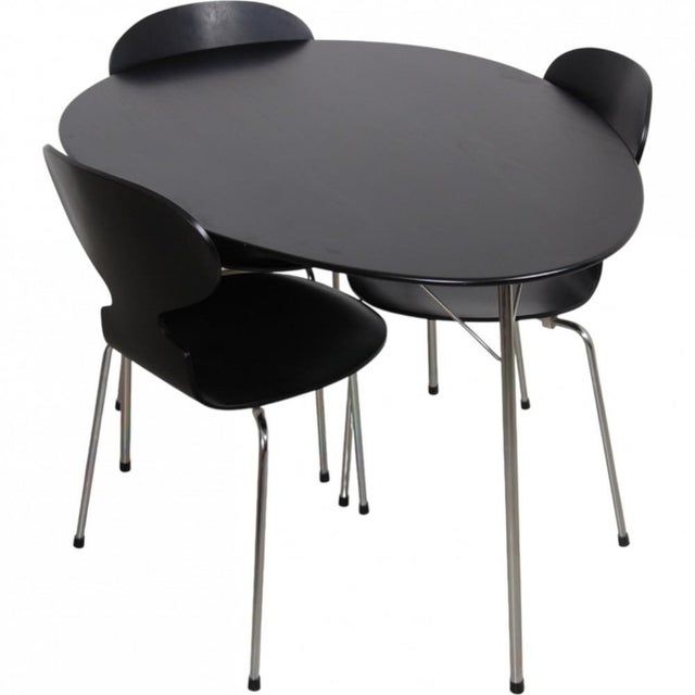 100th Anniversary Dining Table and Chairs by Arne Jacobsen, 2000s, Set of 4 For Sale - Image 3 of 18