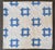 American Early 20th C Hand-Quilted Blue and White Churn Dash Quilt For Sale - Image 3 of 9