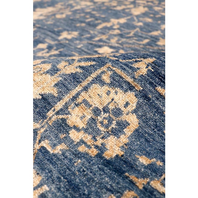 2020s Pasargad Home Transitiona Blue Area Rug- 9' 0" X 12' 2" For Sale - Image 5 of 8