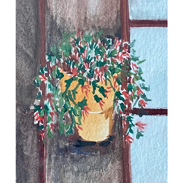 Illustration “Flower Shop” Original Botanical Watercolor Painting by Sandra Wright For Sale - Image 3 of 4