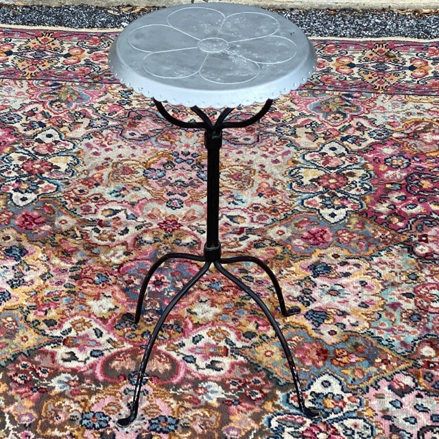 American Antique Wrought Iron Spider Leg Plant Stand For Sale - Image 3 of 13