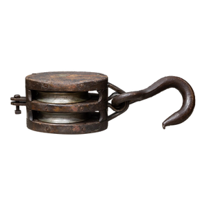 Large Antique Block and Tackle Nautical Pulley c.1850-1930