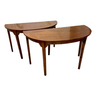 Antique George III Figured Mahogany Console Tables, 1790, Set of 2 For Sale