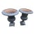Classic Large Black Cast Iron Garden Urns -A Pair For Sale
