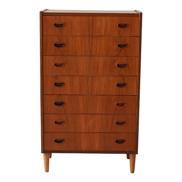 Scandinavian Teak Chest of Drawers, 1950s For Sale