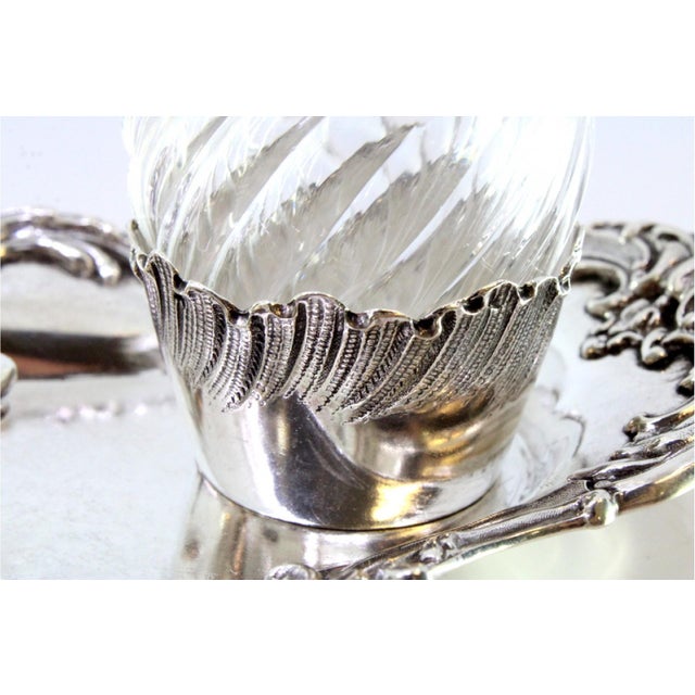 Altar Cruets in Embossed Silver, Set of 2 For Sale - Image 5 of 8