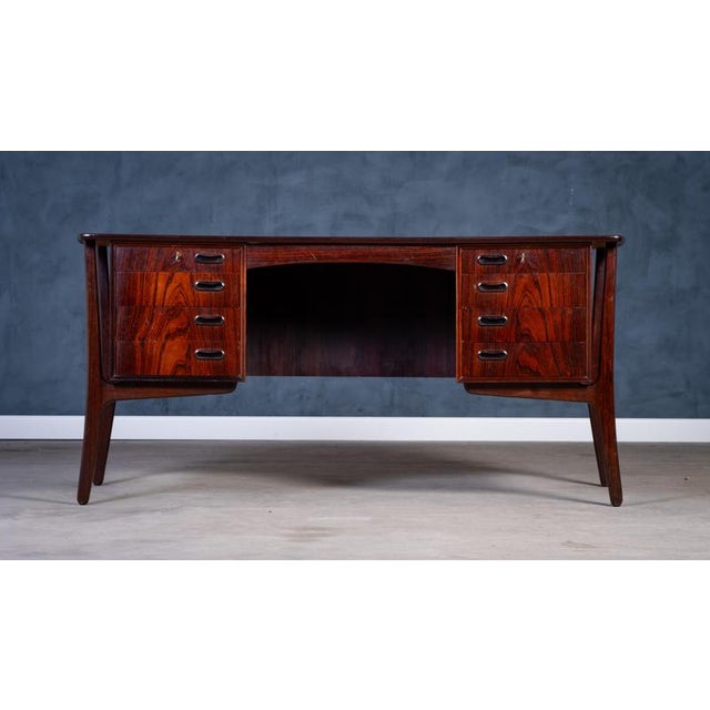 1960s Vintage Rosewood Desk by Svend Åge Madsen for H.P. Hansen, 1960s For Sale - Image 5 of 18