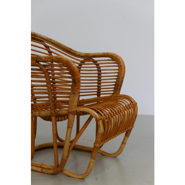 Danish Rattan Lounge Chair by Tove Kindt-Larsen for R. Wengler, 1940s For Sale - Image 10 of 18