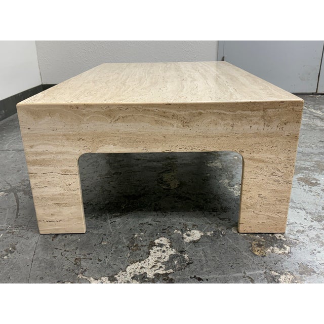 Italian Travertine Coffee Table, Vintage For Sale - Image 4 of 12