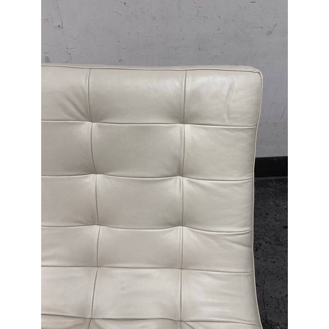 Williams-Sonoma James Leather Loveseat For Sale - Image 9 of 12