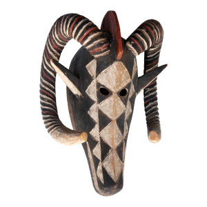 Vintage Carved African Wood Mask, Large