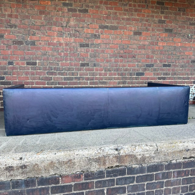 Animal Skin Joseph D’Urso for Knoll Leather Even Arm Sofa – Overscale For Sale - Image 7 of 12