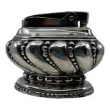Mid-Century American Silver Plate Art Deco Crown Table Lighter by Ronson For Sale