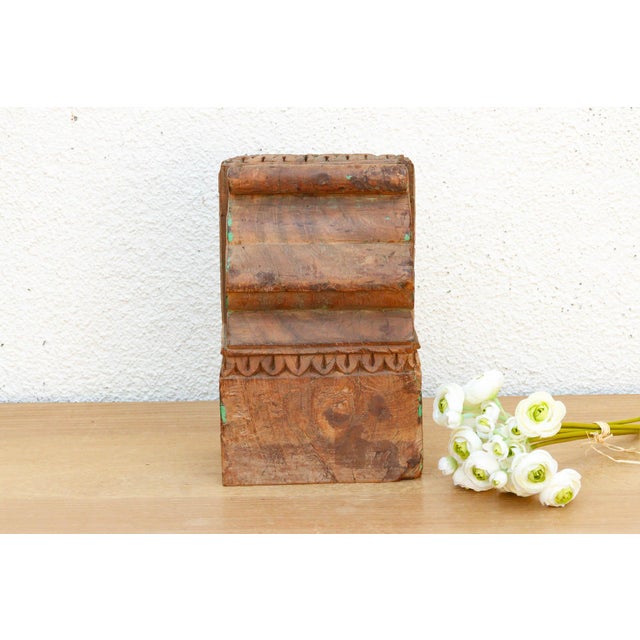 Standing at 11 inches, this authentic antique corbel fragment is a definitive expression of Organic Minimalist luxury....