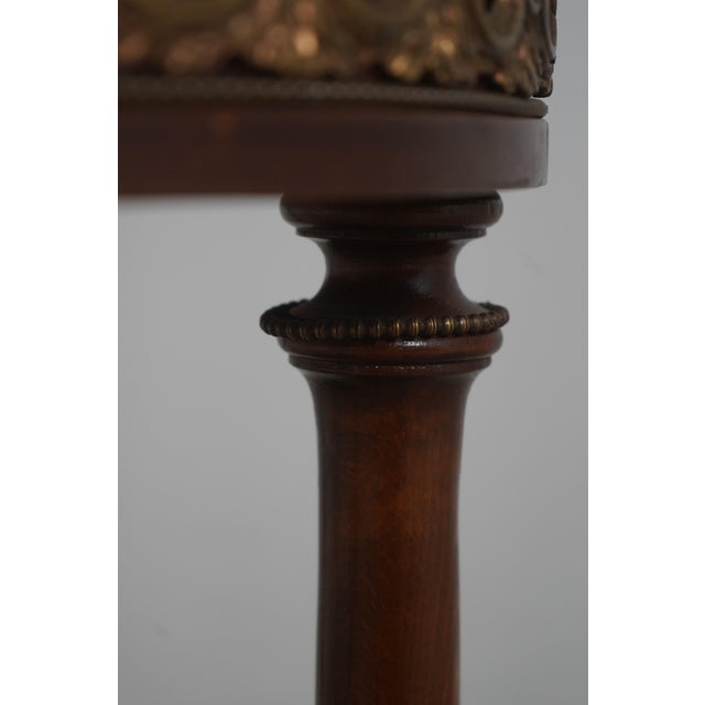 Brown Vintage Louis XVI Mahogany Marquetry Inlaid End Table For Sale - Image 8 of 15