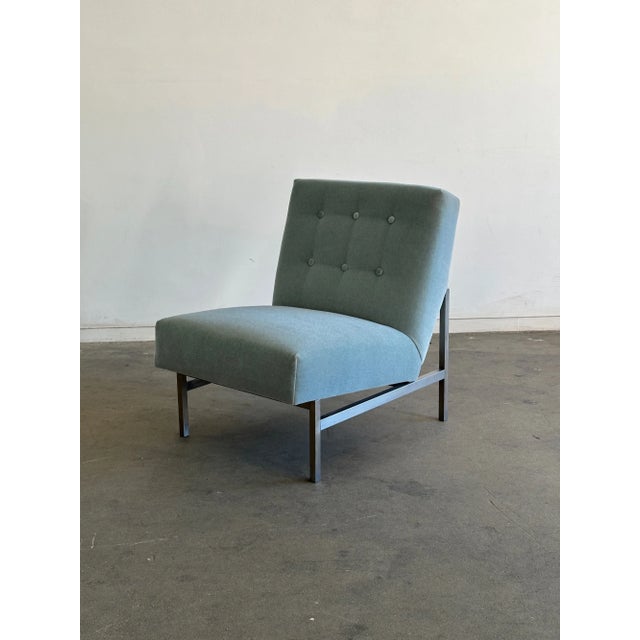 Mid-Century Modern 1970s Armless Lounge Chair Attributed to Florence Knoll For Sale - Image 3 of 12