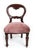A 19th century salesman sample of a Victorian mahogany balloon-back side chair with a carved, scrolling crest rail, open...