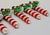 Victorian Vintage Neiman Marcus 2002 German Blown Glass Holly Candy Cane Christmas Ornaments, Set of 6 For Sale - Image 3 of 8