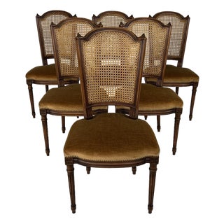 French Louis XVI Dining Chairs – Set of 6 For Sale