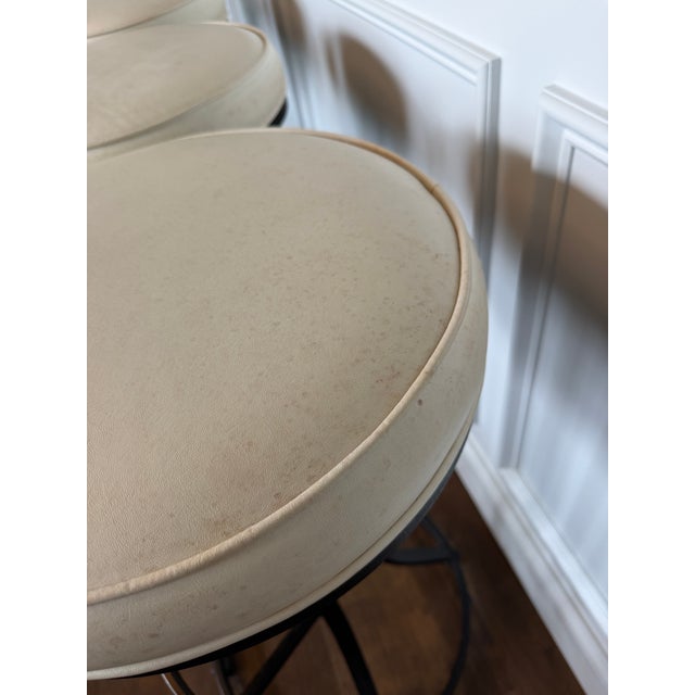 Metal Vintage Shaver-Howard Swivel Counter Stools, Set of Four, Circa 1970s For Sale - Image 7 of 15