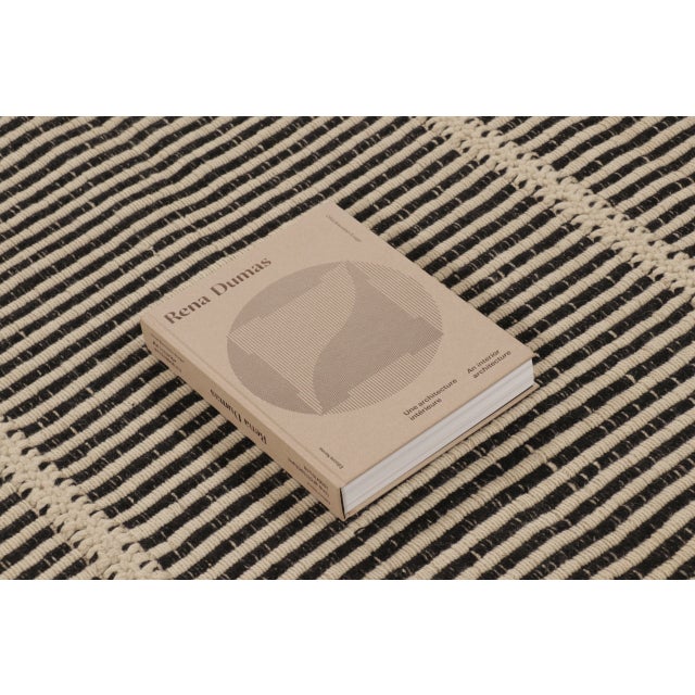 Rug & Kilim’s Contemporary Kilim, Beige with Black Textural Stripes For Sale - Image 10 of 10