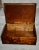 Brown Antique Inlaid Oak & Cherry Carved & Hand Dovetailed Box For Sale - Image 8 of 13